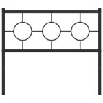 vidaXL Tête de lit métal noir 100 cm