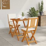 vidaXL Ensemble bistrot 3 Pièces Marron Bois d'acacia massif