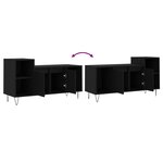 vidaXL Meuble TV Noir 100x35x55 cm Bois d'ingénierie