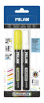 Marqueur Fluoglass pointe biseautée 2-4mm Jaune + Blanc