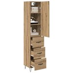 vidaXL Haut Armoire avec tiroir Chêne artisanal 69 5 x 34 x 180 cm