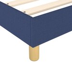 vidaXL Cadre de lit bleu 140x190 cm tissu