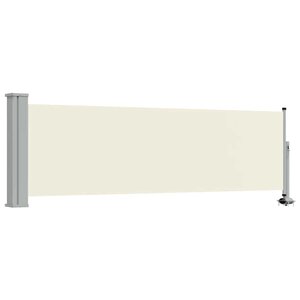 vidaXL Auvent latéral rétractable de patio 80x300 cm Crème