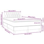 vidaXL Sommier à lattes de lit avec matelas LED gris foncé 120x190 cm