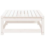 vidaXL Repose-pieds de jardin avec coussins lot de 2 Blanc Bois de pin