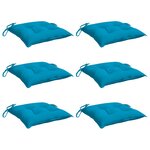 vidaXL Coussins de palette lot de 6 bleu clair 50x50x7 cm tissu oxford