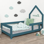Lit cabane enfant POPPI 140 x 200 vert pétrole 1