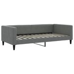 vidaXL Lit de jour avec gigogne sans matelas gris foncé 100x200 cm