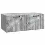 vidaXL Meuble TV mural Sonoma gris 78 5 x 41 x 30 cm Bois d'ingénierie
