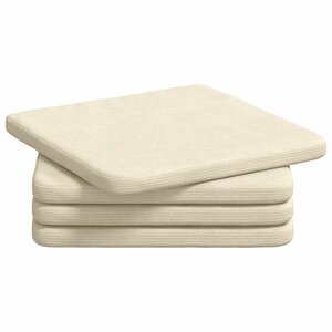 vidaXL Coussins de siège 4 pc Tissu en velours côtelé Crème