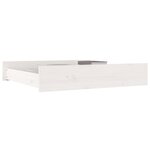 vidaXL Tiroirs de lit 2 Pièces blanc Bois de pin massif