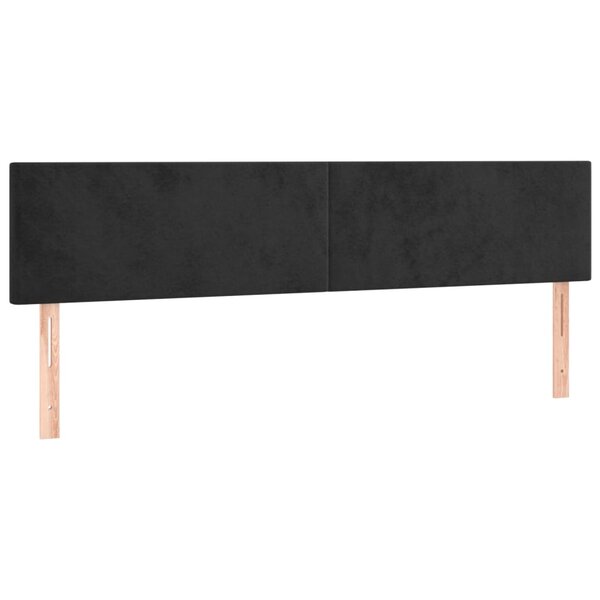 vidaXL Têtes de lit 2 Pièces Noir 100x5x78/88 cm Velours