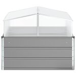 vidaXL Jardinière Gris clair 100 x 100 x 77 cm Acier galvanisé