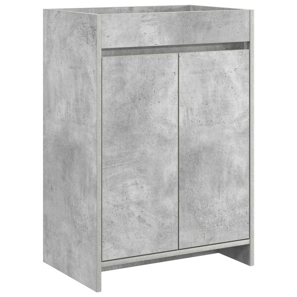 vidaXL Meuble sous lavabo de salle de bain Gris béton