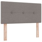 vidaXL Lit Box Spring avec Matelas en Taupe  90x200 cm  Tissu
