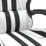 vidaXL Chaise de jeu Blanc et noir Similicuir