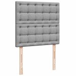 vidaXL Cadre de lit ottoman et matelas gris clair 90x190 cm tissu