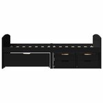 vidaXL Lit de jour avec 5 tiroirs sans matelas IRUN noir 90x200 cm