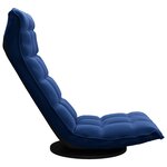 vidaXL Chaise de sol pivotante Bleu Velours