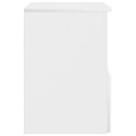 vidaXL Armoire de salle de bain Blanc brillant 30 x 41 x 50 cm