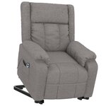 vidaXL Fauteuil Taupe Tissu