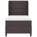 vidaXL Box Spring avec matelas marron foncé 100x200 cm en tissu