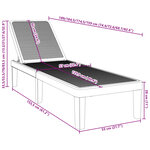 vidaXL Chaise longue réglable en hauteur à 4 positions polypropylène