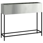vidaXL Bac de jardin surélevé Argent 100 x 26 x 82 cm Acier galvanisé
