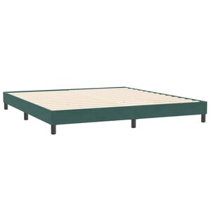 vidaXL Cadre de lit sans matelas vert foncé 200x210 cm velours