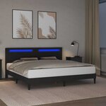 vidaXL Cadre de lit Noir 180 x 200 cm Simili cuir
