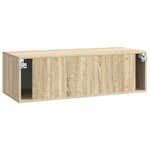 vidaXL Meuble TV mural 98 x 41 x 30 cm Chêne Sonoma Bois d'ingénierie