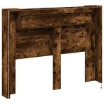 vidaXL Cabinet de Tête de Lit avec LED Chêne Fumé Bois d'ingénierie