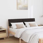 vidaXL Tête de lit capitonnée Noir 135 cm Pin massif