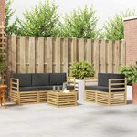 vidaXL Ensemble de canapés d'extérieur 6 pc Blanc et anthracite