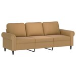 vidaXL Ensemble de canapés 2 Pièces avec coussins Marron Velours
