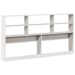 vidaXL Tête de lit avec rangement blanc 200 cm bois massif de pin