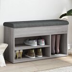 vidaXL Banc à chaussures sonoma gris 82x32x45 5 cm bois d'ingénierie