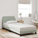 vidaXL Cadre de lit sans matelas gris clair 80x200 cm velours