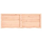 vidaXL Étagère murale 140x50x(2-4) cm bois de chêne massif non traité