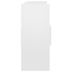 vidaXL Buffet Blanc brillant 105x30x70 cm Bois d’ingénierie