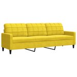 vidaXL Ensemble de canapés 4 Pièces avec coussins Jaune Velours