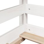 vidaXL Lit superposé avec toit blanc 90x200 cm bois de pin massif