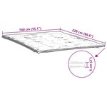 vidaXL Protège-matelas blanc 140x220 cm