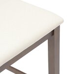 vidaXL Tabourets de bar avec coussins 2 Pièces marron bois massif d'hévéa