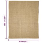 vidaXL Tapis en sisal pour griffoir 80x100 cm