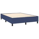 vidaXL Sommier à lattes de lit matelas LED Bleu 140x200 cm Tissu