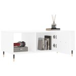 vidaXL Table basse blanc 102x50x40 cm bois d'ingénierie