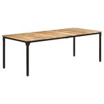 vidaXL Table de salle à manger 220x100x76 cm Bois de manguier brut