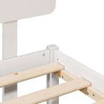 vidaXL Cadre de lit avec tête de lit blanc 150x200 cm bois de pin massif