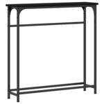 vidaXL Table Console avec étagère Chêne noir 75 x 19 5 x 75 cm